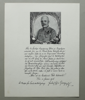 Patriotik Blatt / Friedrich Freiherr von Georgi / General der Infanterie / k. k. Minister für Landesverteidigung / Österreich / 1917 / 1. Weltkrieg 1.WK WWI